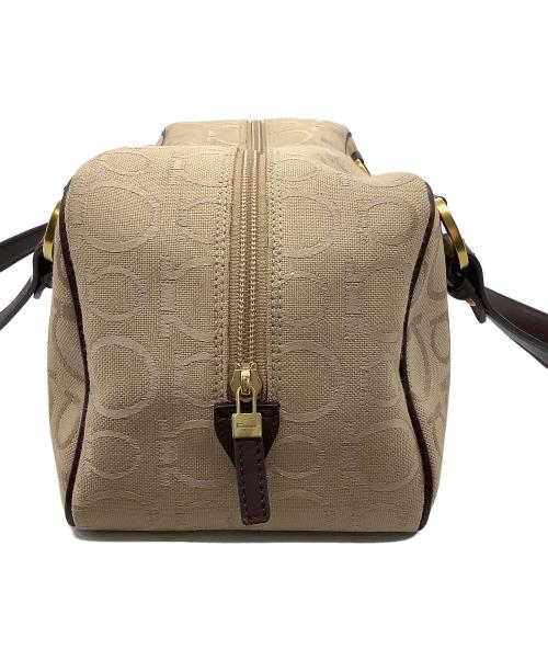 Salvatore Ferragamo（サルヴァトーレ フェラガモ）Salvatore Ferragamo (サルヴァトーレ フェラガモ) ミニボストンバッグ ベージュ サイズ:02400の古着・服飾アイテム