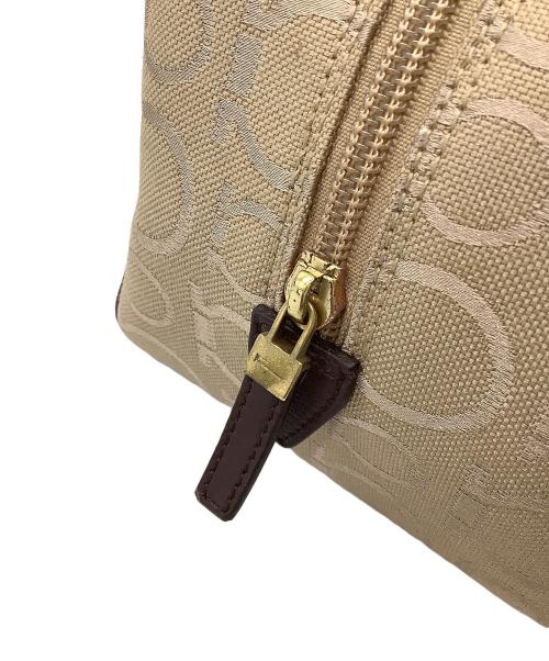 Salvatore Ferragamo（サルヴァトーレ フェラガモ）Salvatore Ferragamo (サルヴァトーレ フェラガモ) ミニボストンバッグ ベージュ サイズ:02400の古着・服飾アイテム