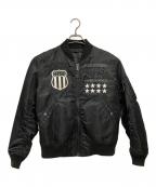 AVIREXアヴィレックス）の古着「リバーシブルフライトジャケット」｜ブラック