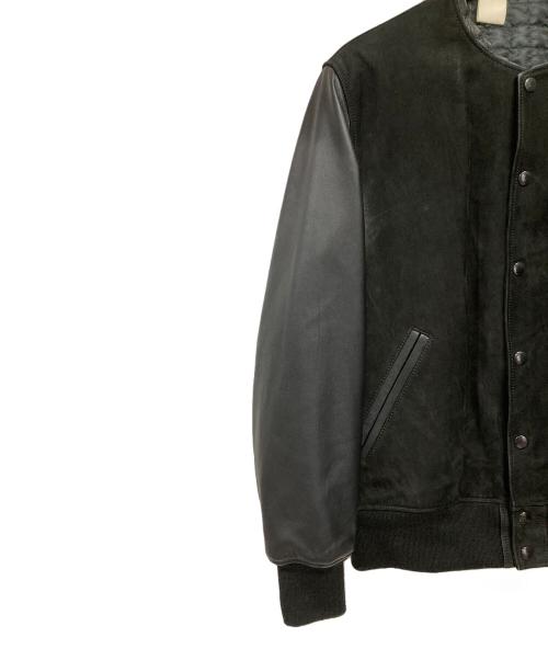 N.HOOLYWOOD（エヌ ハリウッド）N.HOOLYWOOD (エヌ ハリウッド) レザー スタジャン ブラック サイズ:40の古着・服飾アイテム