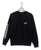 DIESELディーゼル）の古着「クルーネックスウェット」｜ブラック