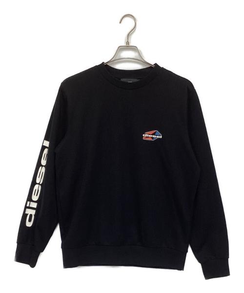 DIESEL（ディーゼル）DIESEL (ディーゼル) クルーネックスウェット ブラック サイズ:Mの古着・服飾アイテム
