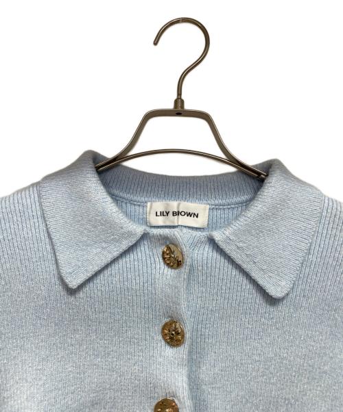 Lily Brown（リリーブラウン）Lily Brown (リリーブラウン) ショートニットジャケット スカイブルー サイズ:1の古着・服飾アイテム