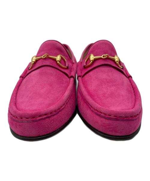 GUCCI（グッチ）GUCCI (グッチ) ビットローファー ショッキングピンク サイズ:5 1/2の古着・服飾アイテム