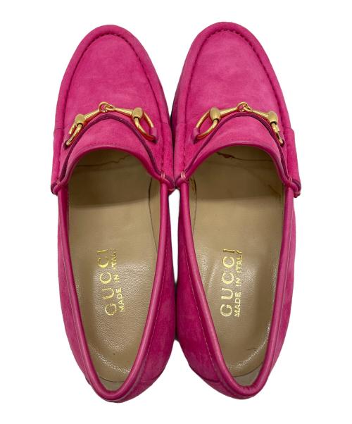 GUCCI（グッチ）GUCCI (グッチ) ビットローファー ショッキングピンク サイズ:5 1/2の古着・服飾アイテム
