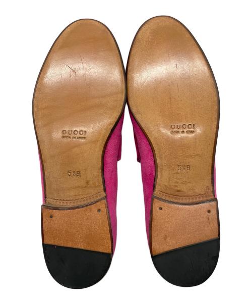 GUCCI（グッチ）GUCCI (グッチ) ビットローファー ショッキングピンク サイズ:5 1/2の古着・服飾アイテム
