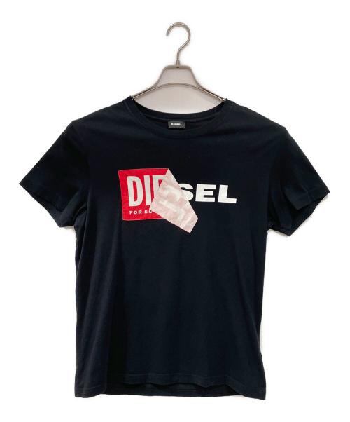 DIESEL（ディーゼル）DIESEL (ディーゼル) 半袖カットソー ブラック サイズ:Lの古着・服飾アイテム