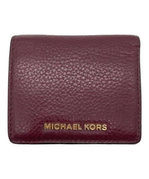 MICHAEL KORS（マイケル・コース）MICHAEL KORS (マイケル・コース) 2つ折り財布 エンジの古着・服飾アイテム