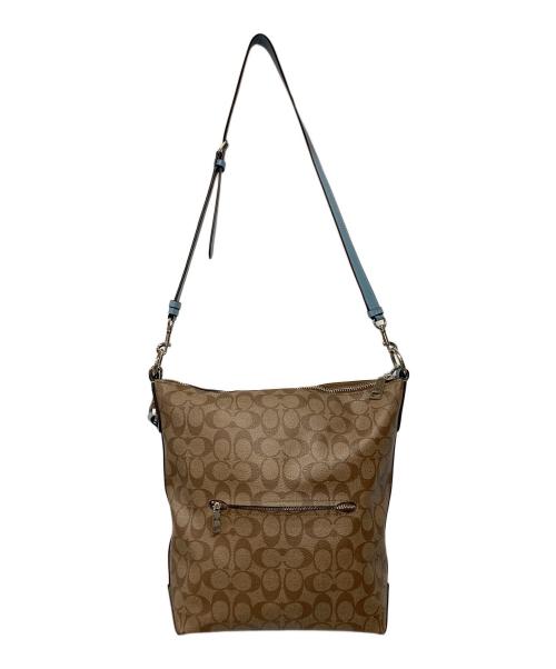COACH（コーチ）COACH (コーチ) シグネチャー 2WAYショルダーバッグ ブラウンの古着・服飾アイテム