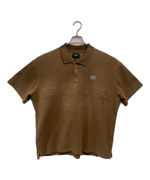 HUF（ハフ）HUF (ハフ) ポロシャツ ブラウン サイズ:XLの古着・服飾アイテム