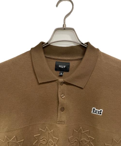 HUF（ハフ）HUF (ハフ) ポロシャツ ブラウン サイズ:XLの古着・服飾アイテム