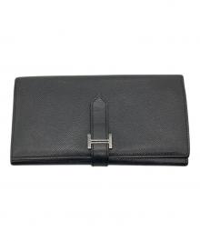 HERMES（エルメス）の古着「ベアンデュプリ／長財布」｜ブラック