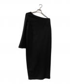 ETRE TOKYOエトレトウキョウ）の古着「ワンショルダーワンピース」｜ブラック