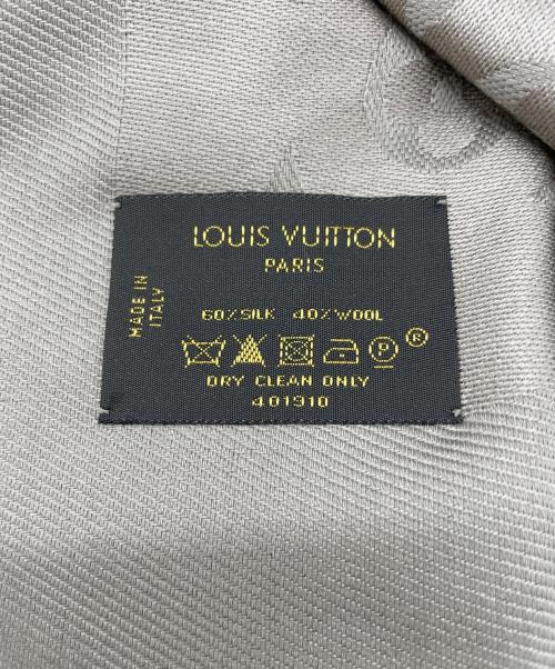 LOUIS VUITTON（ルイ ヴィトン）LOUIS VUITTON (ルイ ヴィトン) ショール・モノグラム　グレージュ　シルク/ウール グレーの古着・服飾アイテム