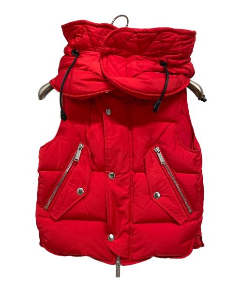 DSQUARED2（ディースクエアード）DSQUARED2 (ディースクエアード) ダウンベスト レッド サイズ:38の古着・服飾アイテム