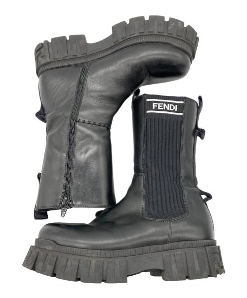 FENDI（フェンディ）FENDI (フェンディ) サイドゴアブーツ ブラック サイズ:35の古着・服飾アイテム