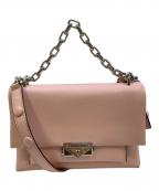 MICHAEL KORSマイケル・コース）の古着「アレッサ ハンドバッグ レザー チェーン ショルダーバッグ」｜ピンク