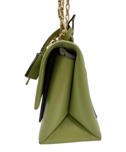 MICHAEL KORS（マイケル・コース）MICHAEL KORS (マイケル・コース) アレッサ ハンドバッグ レザー チェーン ショルダーバッグ 黄緑 未使用品の古着・服飾アイテム