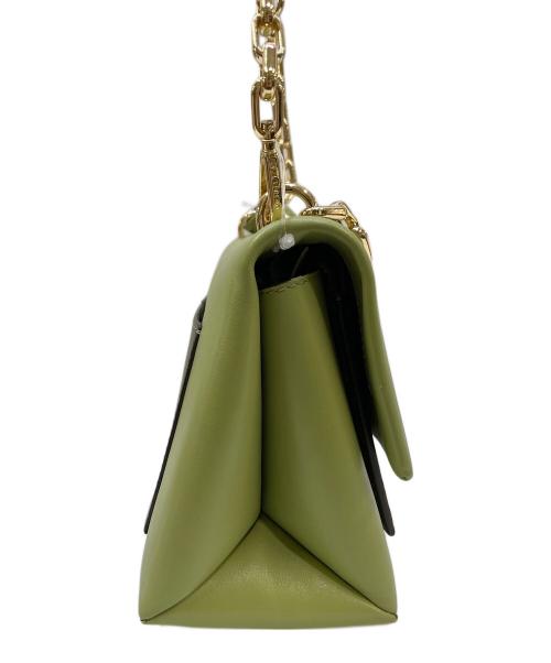 MICHAEL KORS（マイケル・コース）MICHAEL KORS (マイケル・コース) アレッサ ハンドバッグ レザー チェーン ショルダーバッグ 黄緑 未使用品の古着・服飾アイテム