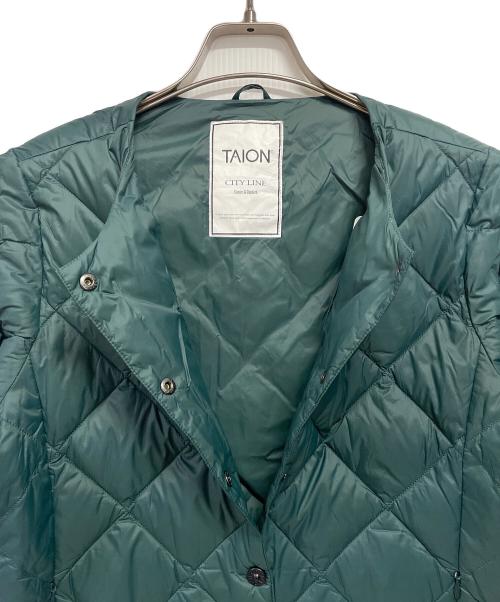 TAION（タイオン）TAION (タイオン) シティ クルーネック ダウンジャケット グリーン サイズ:L 未使用品の古着・服飾アイテム