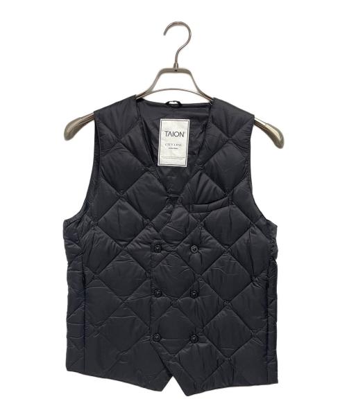 TAION（タイオン）TAION (タイオン) ダブルブレスト ダウンジレ ブラック サイズ:S 未使用品の古着・服飾アイテム