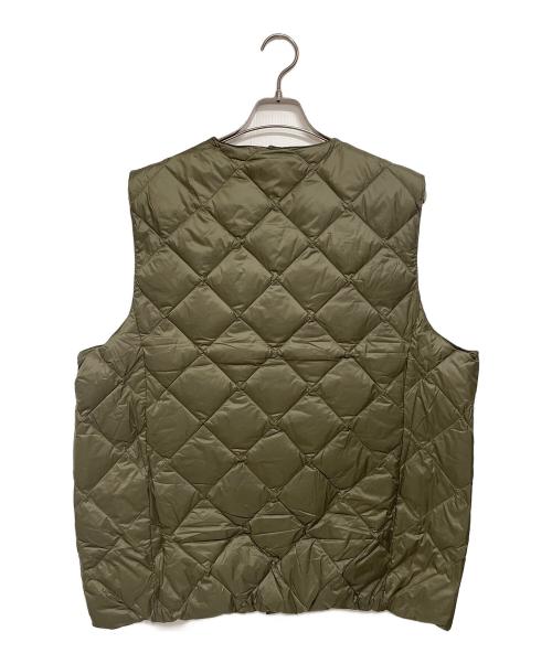 TAION（タイオン）TAION (タイオン) Vネック ダウンベスト オリーブ サイズ:2XL 未使用品の古着・服飾アイテム