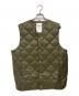 TAION（タイオン）の古着「Vネック ダウンベスト」｜オリーブ