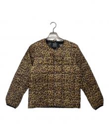 TAION（タイオン）の古着「ベーシック クルーネックボタン インナーダウンジャケット」｜イエロー