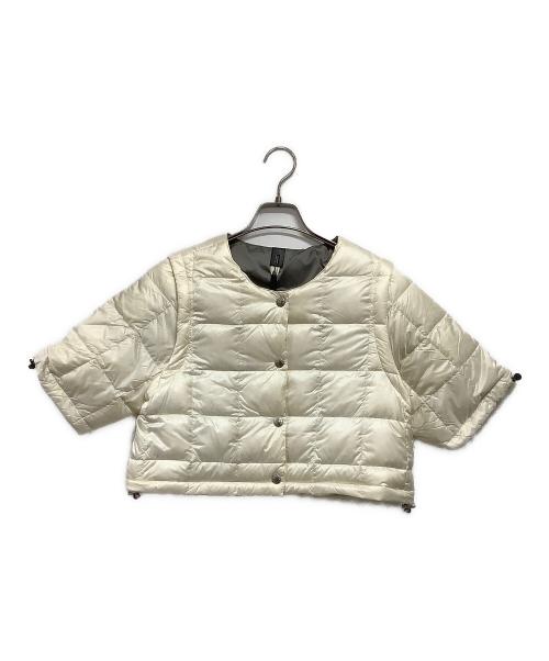 TAION（タイオン）TAION (タイオン) ボレロ＋ロングパーツ ダウンセット ホワイト サイズ:L 未使用品の古着・服飾アイテム