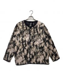 TAION（タイオン）の古着「ミリタリー クルーネック ダウンジャケット-ソフトシェル」｜ベージュ