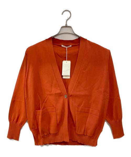 qualite（カリテ）qualite (カリテ) 薄手カーディガン オレンジ サイズ:F 未使用品の古着・服飾アイテム
