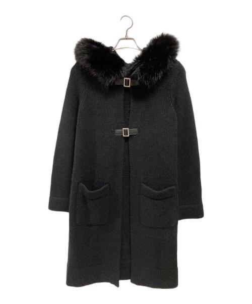 FOXEY（フォクシー）FOXEY (フォクシー) ニットカーディガン ブラック サイズ:記載なしの古着・服飾アイテム