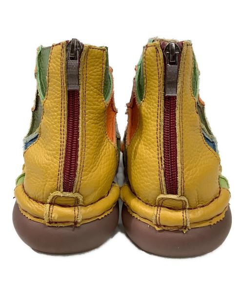 estacion（エスタシオ）estacion (エスタシオ) Estacion～エスタシオン～・本革パッチワークショートブーツ マルチカラー サイズ:Lの古着・服飾アイテム