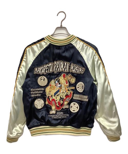 爆裂爛漫娘（バクレツランマンムスメ）爆裂爛漫娘 (バクレツランマンムスメ) スカジャン ネイビー サイズ:38の古着・服飾アイテム