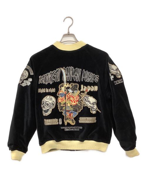 爆裂爛漫娘（バクレツランマンムスメ）爆裂爛漫娘 (バクレツランマンムスメ) スカジャン ネイビー サイズ:38の古着・服飾アイテム