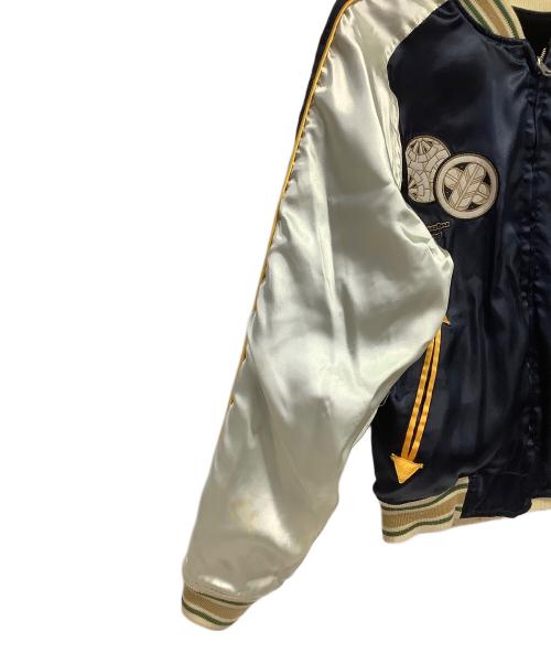 爆裂爛漫娘（バクレツランマンムスメ）爆裂爛漫娘 (バクレツランマンムスメ) スカジャン ネイビー サイズ:38の古着・服飾アイテム