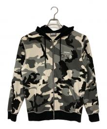 DIESEL（ディーゼル）の古着「ジップパーカー」｜ブラック×グレー