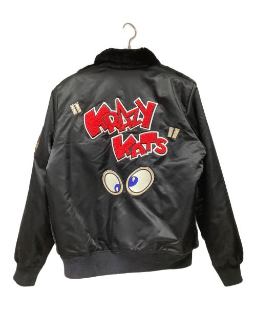 Stall&Dean（ストールアンドディーン）stall&dean (ストールアンドディーン) 切替ボンバージャケット ブラック サイズ:Lの古着・服飾アイテム