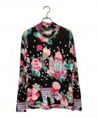 LEONARD SPORTレオナール スポーツ）の古着「花柄 長袖カットソー」｜ブラック