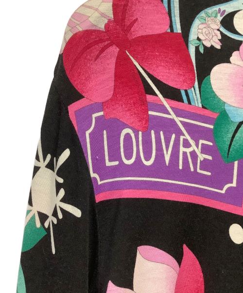 LEONARD SPORT（レオナール スポーツ）LEONARD SPORT (レオナール スポーツ) 花柄 長袖カットソー ブラック サイズ:40の古着・服飾アイテム