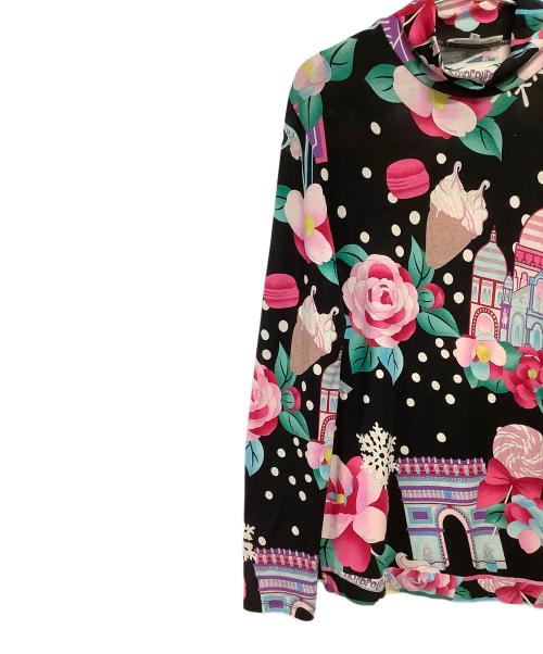 LEONARD SPORT（レオナール スポーツ）LEONARD SPORT (レオナール スポーツ) 花柄 長袖カットソー ブラック サイズ:40の古着・服飾アイテム