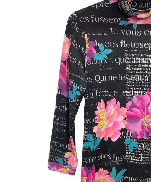 LEONARD SPORT（レオナール スポーツ）LEONARD SPORT (レオナール スポーツ) 花柄長袖カットソー ブラック サイズ:40の古着・服飾アイテム