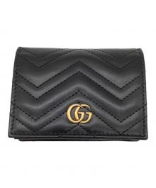 GUCCI（グッチ）の古着「GGマーモント ブラック 2つ折り財布」｜ブラック