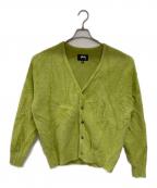 stussyステューシー）の古着「シャギーカーディガンニット」｜グリーン
