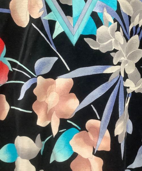 LEONARD（レオナール）LEONARD (レオナール) 花柄長袖カットソー ブラック サイズ:Lの古着・服飾アイテム