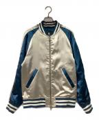 BLAC LABELブラックレーベル）の古着「スカジャン」｜ブルー×アイボリー