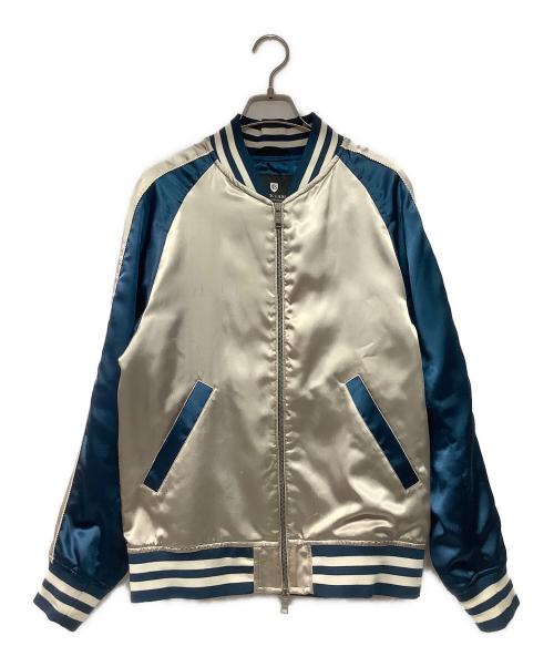 BLAC LABEL（ブラックレーベル）BLAC LABEL (ブラックレーベル) スカジャン ブルー×アイボリー サイズ:lの古着・服飾アイテム