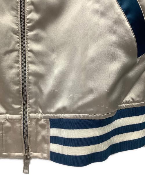 BLAC LABEL（ブラックレーベル）BLAC LABEL (ブラックレーベル) スカジャン ブルー×アイボリー サイズ:lの古着・服飾アイテム