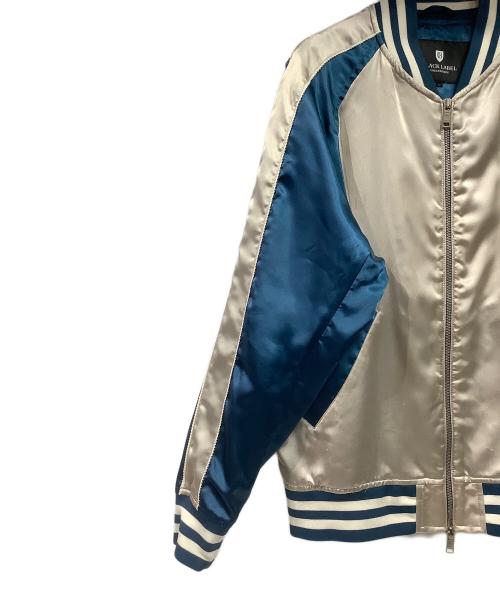 BLAC LABEL（ブラックレーベル）BLAC LABEL (ブラックレーベル) スカジャン ブルー×アイボリー サイズ:lの古着・服飾アイテム