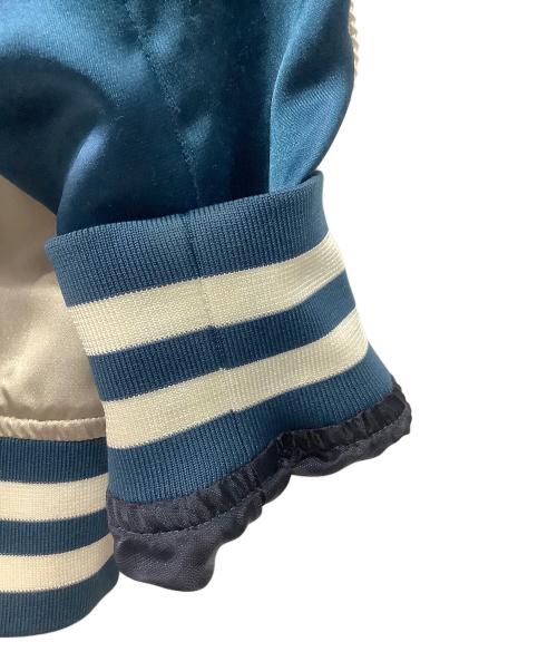 BLAC LABEL（ブラックレーベル）BLAC LABEL (ブラックレーベル) スカジャン ブルー×アイボリー サイズ:lの古着・服飾アイテム